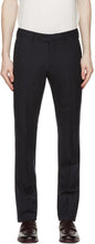 Loro Piana Navy Wool Slim Pantaflat Trousers - Pantalon Pantaflat Slim Pantaflat Slim Panaflat Slim Panaflat - 로로 피아나 네이비 양모 슬림 팬터 플랫 바지