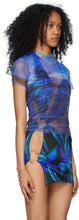Louisa Ballou Blue Mesh Beach T-Shirt