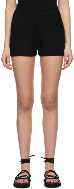 Loulou Studio Black Cashmere Robben Shorts - Short de Robben Cashmere Noir de Loulou Studio - Loulou Studio 블랙 캐시미어 Robben 반바지