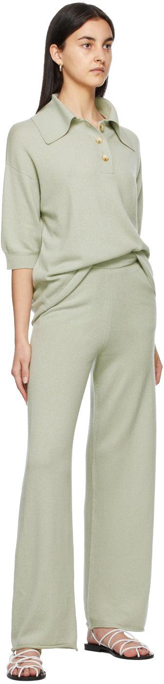 Loulou Studio Green Cashmere Saziley Polo