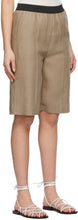 Loulou Studio Taupe Linen Banggi Shorts