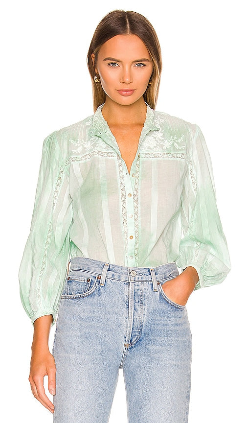 LoveShackFancy Ronda Top in Mint LoveShackFancy Ronda Top à Mint loveshackfancy ronda in薄荷