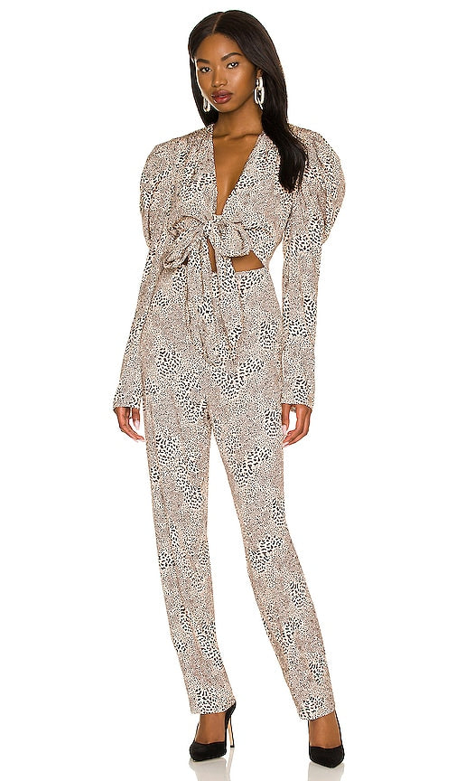 Lovers and Friends Miranda Jumpsuit in Brown Amateurs et amis Miranda Suit en marron 恋人和朋友米兰达连身裤穿着棕色