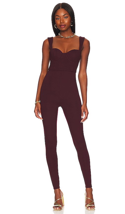 Lovers and Friends Scarlett Jumpsuit in Burgundy Amateurs et amis Scarlett Suit en bordeaux 恋人和朋友斯嘉丽在勃艮第的连身裤