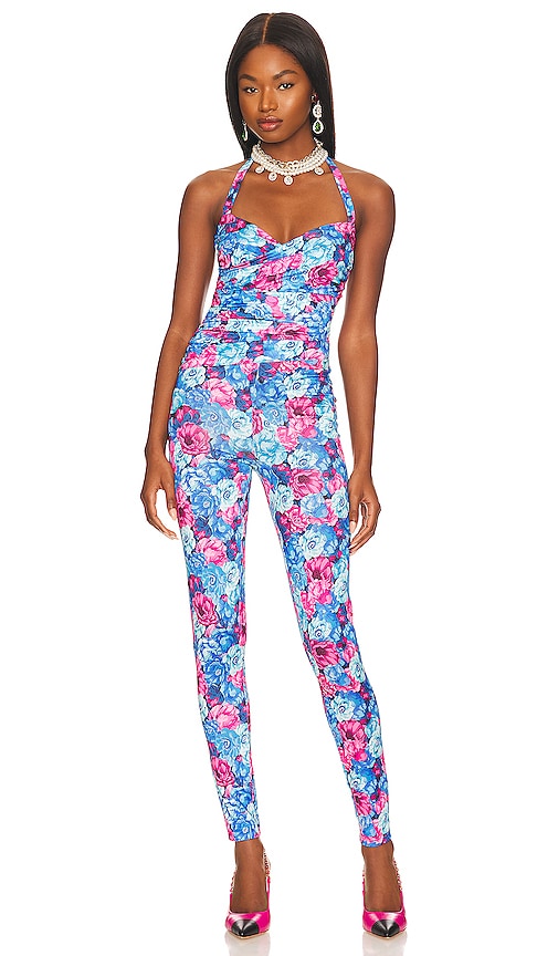 Lovers and Friends Sunset Jumpsuit in Blue Amateurs et amis Sunset Jumps combinaison en bleu 恋人和朋友日落连身裤穿着蓝色