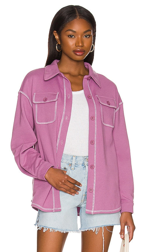 Lovers and Friends Utility Shacket in Purple Signet Utility Lovers and Friends en violet 恋人和朋友紫色的shacket