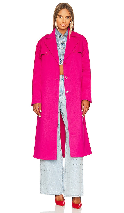 Lovers and Friends Vivian Coat in Pink Lovers et amis Vivian Mabe en rose 恋人和朋友粉红色的维维安大衣