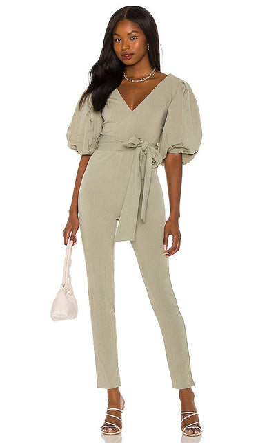 MAJORELLE Enza Jumpsuit in Sage Combinaison Majorelle enza dans le sage 圣贤少将Enza连身裤