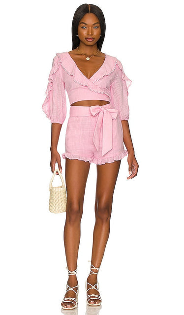 MAJORELLE Enzo Romper in Pink Majorlle Enzo Raiper en rose 粉红色的Majorelle Enzo Romper