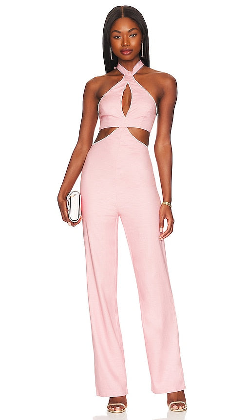 MAJORELLE Perla Jumpsuit in Blush La combinaison de Majorlle Perla dans Blush Majorelle Perla连身裤穿着脸红