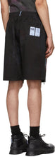 MCQ Black Bruised Tie-Dye Bloomer Shorts