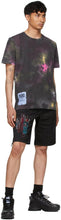 MCQ Black Bruised Tie-Dye Bloomer Shorts
