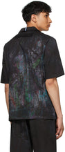 MCQ Black Bruised Tie-Dye Casual Short Sleeve Shirt