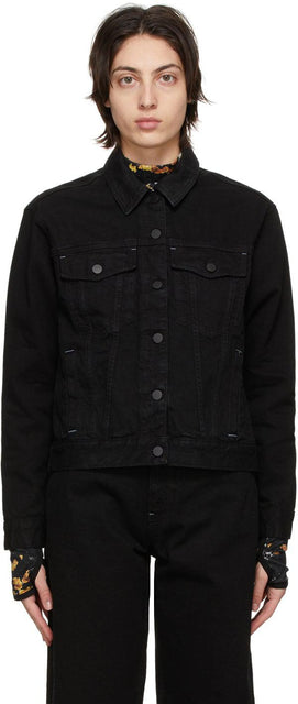 MCQ Black Denim Classic Jacket - Jacket Classic Denim Noir MCQ - MCQ 블랙 데님 클래식 재킷