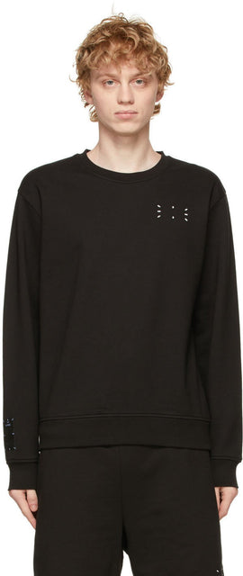 MCQ Black Regular Pullover Sweatshirt - Sweat-shirt de pull ordinaire noire MCQ - MCQ 블랙 레귤러 풀오버 스웨터