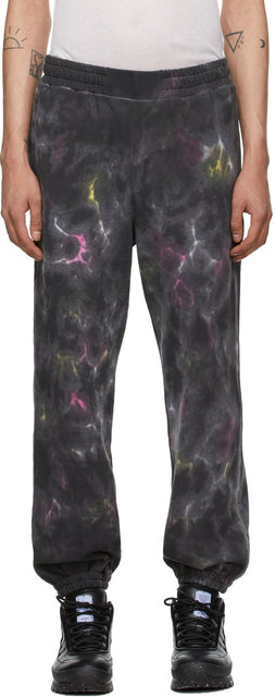 MCQ Black Tie-Dye Sweatpants - Pantalon de survêtement de colonie noire MCQ - MCQ 블랙 넥타이 염료 스웨트 팬츠