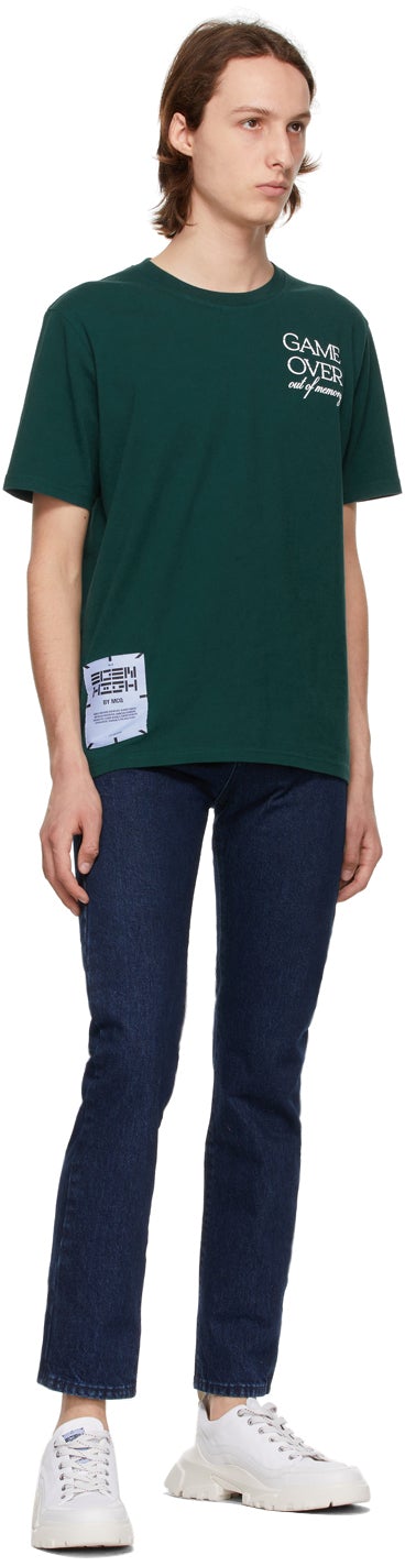 MCQ Green Relaxed Logo 'Game Over' T-Shirt