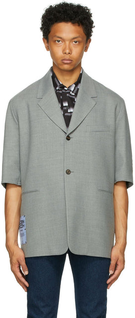 MCQ Grey Cutoff Blazer - Blazer de coupe gris mcq - MCQ 그레이 컷오프 블레이저