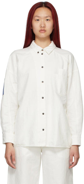 MCQ Off-White Double-Placket Shirt - Chemise à double bout en bout en blanc MCQ - MCQ Off-White Double Placket Shirt.