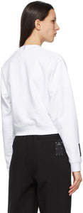 MCQ White Jack Branded Cropped Sweatshirt