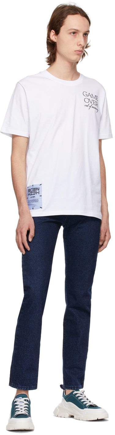 MCQ White Relaxed Logo 'Game Over' T-Shirt