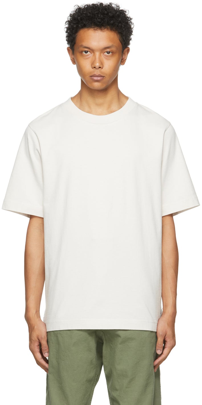 MHL by Margaret Howell Off-White Organic Cotton T-Shirt – BlackSkinny