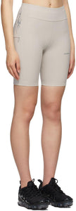 MISBHV Beige Lycra Techno Sport Bike Shorts