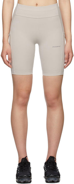 MISBHV Beige Lycra Techno Sport Bike Shorts - MISBHV BEIGE Lycra Techno Sport Vélo Short - MISBHV 베이지 색 라이크라 테크노 스포츠 자전거 반바지
