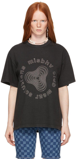 MISBHV Black Crystal Solutions T-Shirt - T-shirt de solutions de cristal noir MISBHV - MISBHV 블랙 크리스탈 솔루션 티셔츠