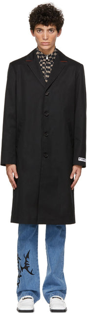 MISBHV Black Twill Recordings Trench Coat - Enregistrements en sergé noir Misbhv Trenchers - MISBHV 블랙 능 직물 녹음 트렌치 코트