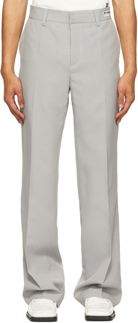 MISBHV Grey Recordings Relaxed Tailored Trousers - Enregistrements Grey Misbhv Enregistrements décontractés Pantalon sur mesure - MISBHV 그레이 레코딩은 편안한 맞춤형 바지입니다