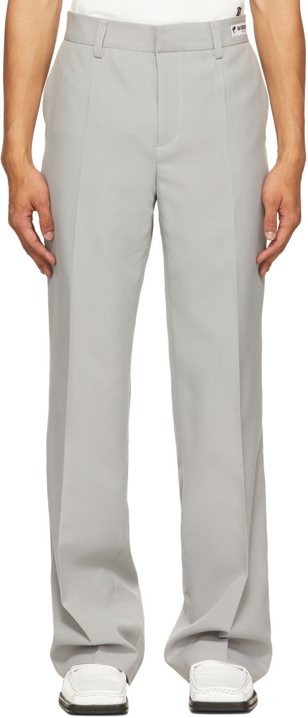 MISBHV Grey Recordings Relaxed Tailored Trousers - Enregistrements Grey Misbhv Enregistrements décontractés Pantalon sur mesure - MISBHV 그레이 레코딩은 편안한 맞춤형 바지입니다