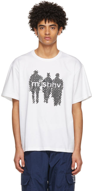 MISBHV Off-White Raster T-Shirt - T-shirt raster malbhv blanc blanc - MISBHV 오프 화이트 래스터 티셔츠