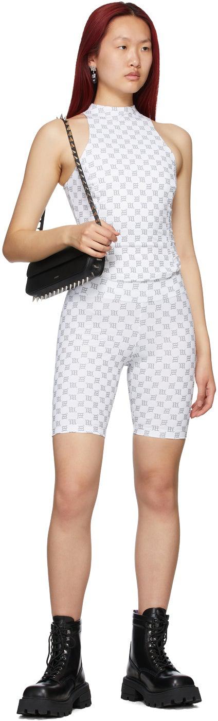 MISBHV White Monogram Biker Shorts