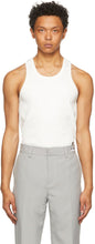 MISBHV White Ribbed Tank Top - Débardeur nervuré blanc malbhv - MISBHV 화이트 리브 탱크 탑