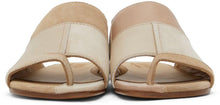 MM6 Maison Margiela Beige Patchwork Flat Sandals