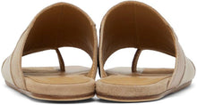 MM6 Maison Margiela Beige Patchwork Flat Sandals