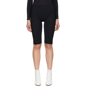 MM6 Maison Margiela Black Bike Shorts - MM6 MAISON MARGIELA NOIR BIKE Short - MM6 Maison Margiela 검은 자전거 반바지