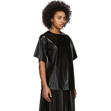 MM6 Maison Margiela Black Coated Zipped Blouse