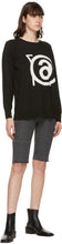 MM6 Maison Margiela Black Denim Paneled Shorts