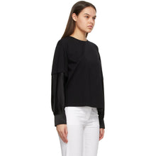 MM6 Maison Margiela Black Double Layer Long Sleeve T-Shirt