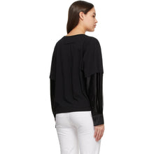 MM6 Maison Margiela Black Double Layer Long Sleeve T-Shirt