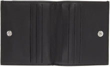 MM6 Maison Margiela Black Faux-Leather Logo Trifold Wallet