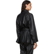 MM6 Maison Margiela Black Faux-Leather Shirt Jacket
