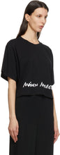 MM6 Maison Margiela Black Logo Cropped T-Shirt
