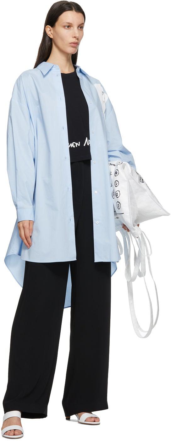 MM6 Maison Margiela Black Logo Cropped T-Shirt