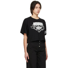 MM6 Maison Margiela Black Motocross Logo Cropped T-Shirt