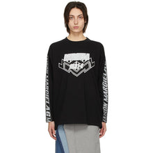 MM6 Maison Margiela Black Motocross Long Sleeve T-Shirt - T-shirt à manches longues de motocross noir MM6 MAISON MARGIELA - MM6 Maison Margiela Black Motocross Long Sleeve T 셔츠
