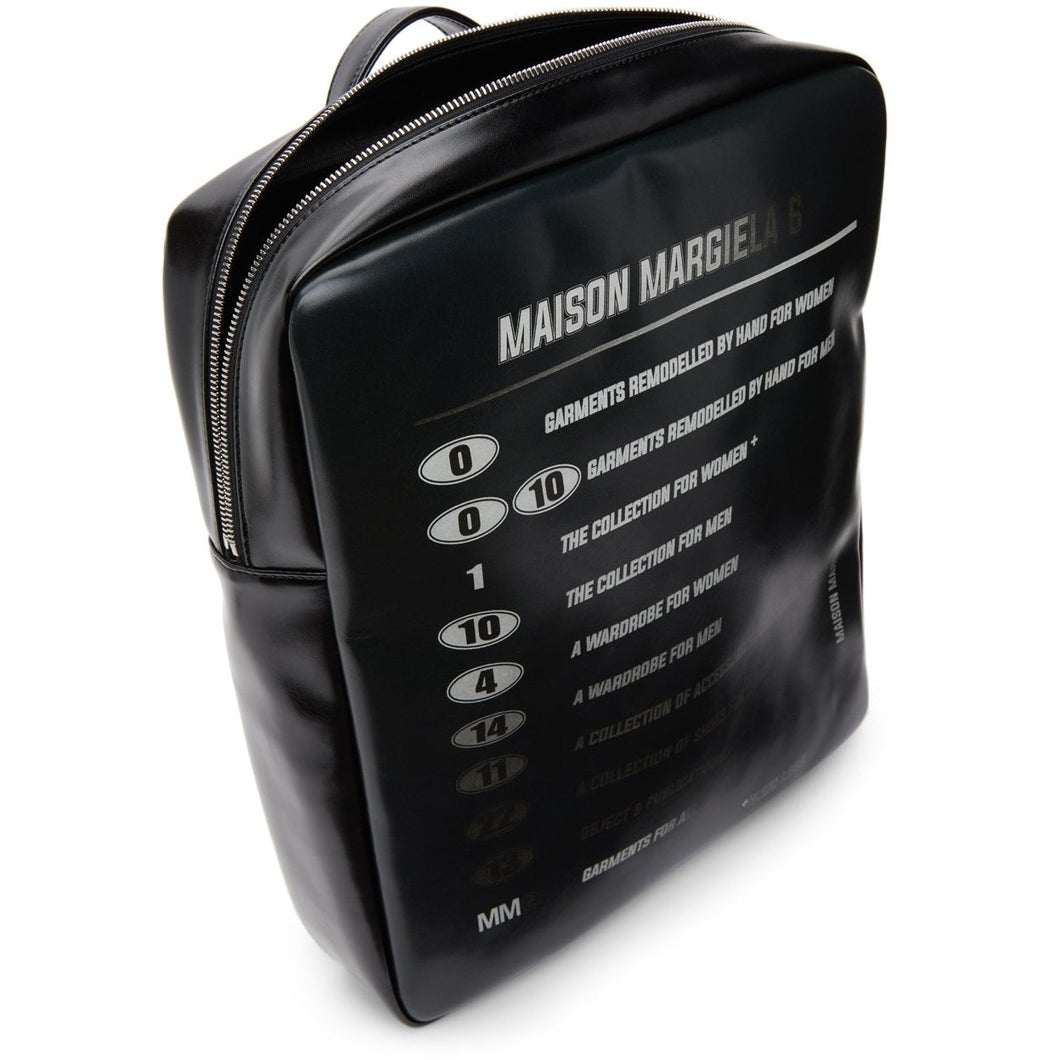 MM6 Maison Margiela Black Motorcross Logo Backpack