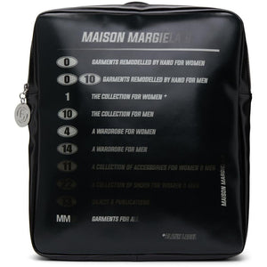 MM6 Maison Margiela Black Motorcross Logo Backpack - MM6 MAISON MARGIELA BACKPACK MOTORCROSS - MM6 Maison Margiela Black Motorcross 로고 배낭